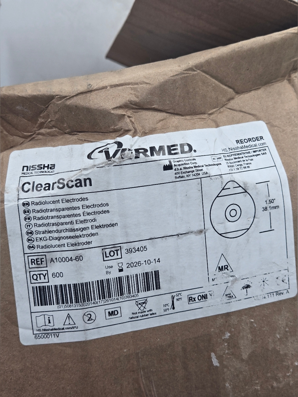 *TRAINING ONLY* ClearScan Radiolucent Electrodes - Box Of 600